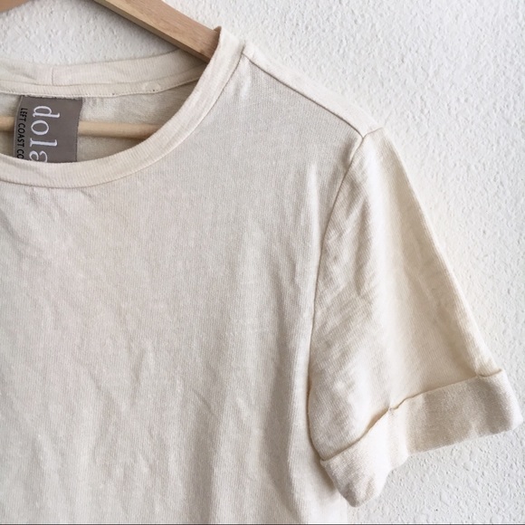 Anthro Dolan Top Layered Sweatshirt Short Sleeves - Picture 3 of 8